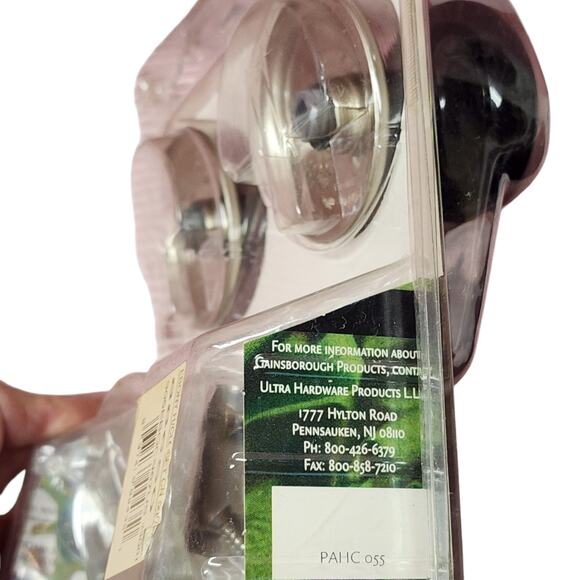 Gainsborough Genuine Porcelain Door Knobs Hall & Closet, Ebony, Non-Locking NEW - Picture 5 of 7